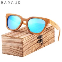 Design Cat Eye Style Natural Wood Sunglasses Fashion Women Polarized Men Sun Gla - £31.96 GBP