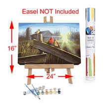 Adult Paint By Numbers Acrylic Set Morning Song 16x24&quot; Winnies Picks - £30.06 GBP