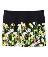 New Victoria Beckham Black Satin Floral Skirt 2X Garden Photo Target Sample - £18.30 GBP