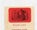 Remond&#39;s Cafe Restaurant Signed Menu Wine List &amp; Card Peachtree St Atlan... - £30.14 GBP