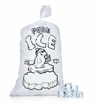 1000 8 lbs Plain Top Plastic Ice Bags Store Machine Commercial Printed 10x20 - £136.83 GBP