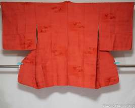Light Red Silk Michiyuki - Vintage Unused Ladies Kimono Haori with Pocket - Smal - £33.68 GBP