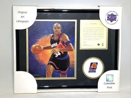Charles Barkley 1995 Phoenix Suns Framed Kelly Russell Lithograph Art Print - £19.57 GBP