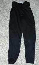 Boys Baseball Pants Wilson Athletic Lightweight Elastic Hem Black-size S - $13.86
