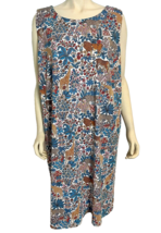Talbots Plus Women&#39;s Floral &amp; Animal Sleeveless Knit Dress 3X NWT - £37.84 GBP