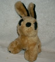10" Vintage Baby Brown & Black Bunny Rabbit Cuddle Wit Stuffed Animal Plush Toy - $23.75