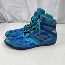 ADIDAS Impact Wrestling Shoes MMA Boxing Turquoise Camo Blue BY1581 size 10 - $49.39