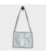 KENNETH COLE cream soft leather square shoulder bag whipstitch detail - $53.51 CAD