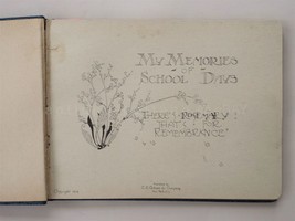 1924 antique UNUSED SCHOOL MEMORIES SCRAPBOOK c. r. gibson 32 unnumbered... - £32.21 GBP