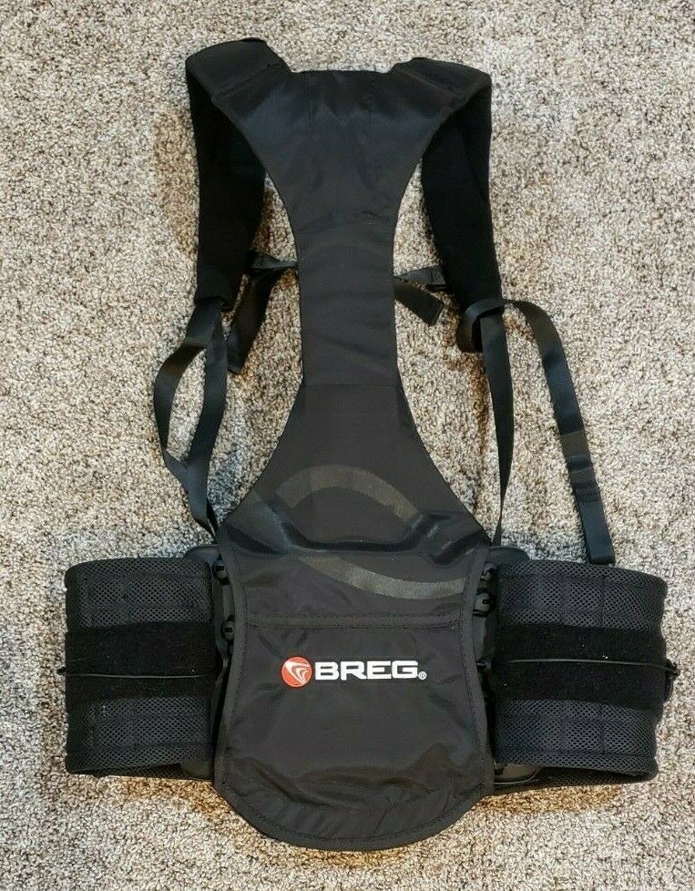 Breg Aspen Lumbar Back Brace Adjustable w/ Shoulder Straps - $52.24