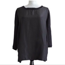 The Limited Black Blouse Small Career Shirt Loose Top Party Sparkle Dres... - £15.70 GBP