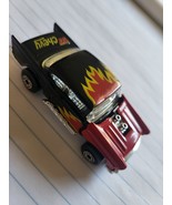 MATCHBOX #4 BLACK &#39;57 CHEVY, FLAMES, FLIP OPEN FRONT VGC ADULT OWNED - £6.37 GBP