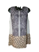CAbi Womens Rosewater White Sleeveless Tank Top Tunic Blouse Size S Smal... - $324.15 MXN