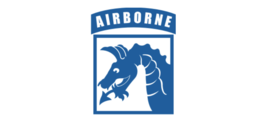 4&quot; army xvii airborne 18th airborne blue bumper sticker decal usa made - £21.23 GBP