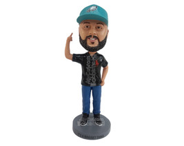 Custom Bobblehead Man Pointing Towards His Stylish Hat - Leisure &amp; Casual Casual - £69.98 GBP