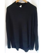 Lululemon Size L XL Black Ribbed Knit Sweater U7 - $522.83 MXN