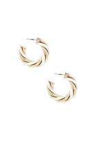 Twisted Open Circle Earring Black - £9.19 GBP+