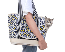 Portable Pet Travel Shoulder Bag With Breathable Mesh - Stylish And Conv... - $50.95