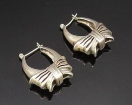 JEZLAINE 925 Silver - Vintage Coquette Bow Tied Hoop Earrings - EG11818 - £57.43 GBP