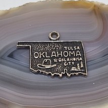 925 Sterling Silver - Oklahoma State Charm Pendant - £13.25 GBP