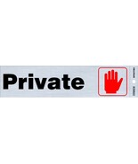 Private Sticker symbol SIGN 2&quot; x 8&quot; Adhesive Aluminum office door Hillma... - $358.89 MXN
