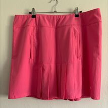 Jofit Pink Athletic Golf Tennis Skort XXL Pleated Back Zipper Pockets - $15.79