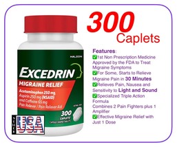 300 Caplets, Excedrin Migraine for Migraine Relief, Headache Relief, - $860.59 MXN