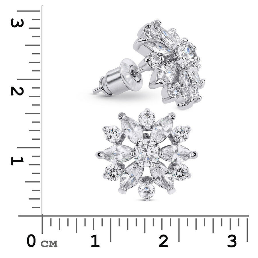 1.5 CT Carat Fashion Stud Silver Earrings Marquise Cut Womens Girls Teens - £18.99 GBP