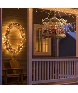 Light Up Christmas Village Scene Santa Acrylic Festive Ornament - $276.33 MXN+