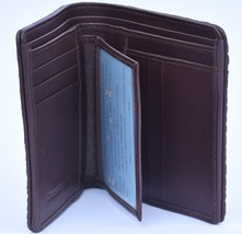 Perfect Design Syrup Brown Many Card Slots Premium Crocodile Leather Wallet - $176.39