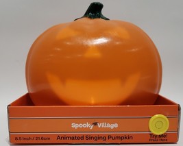 Spooky Village Animated Singing Pumpkin, 8.5 in - €33,31 EUR