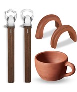 2 Pcs Sculpture Scraper Pottery Carving Tool Pottery Cup Handle Shape To... - £30.66 GBP