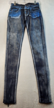 Rock &amp; Republic Jeans Womens Size 25 Blue Denim Pockets Straight Leg Flat Front - £28.36 GBP