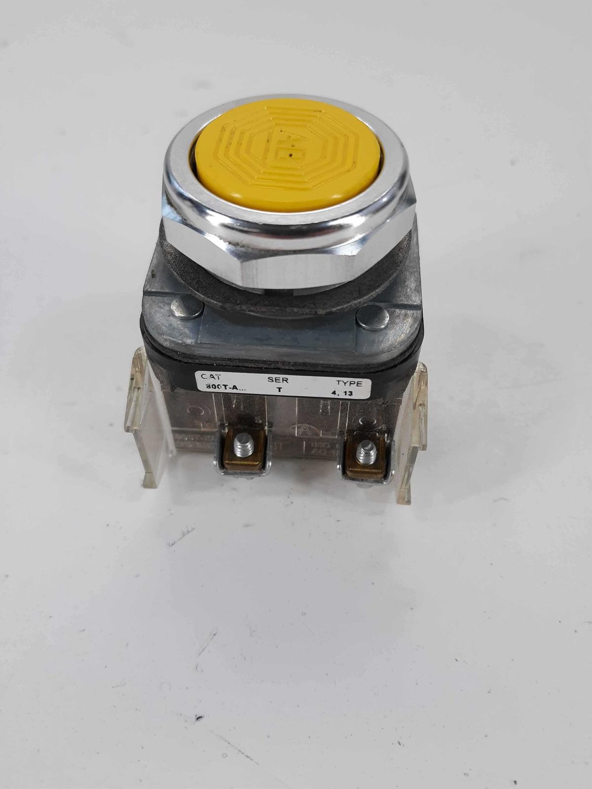 Allen Bradley 800T-A... ser.T Pushbutton Yellow  - $18.00