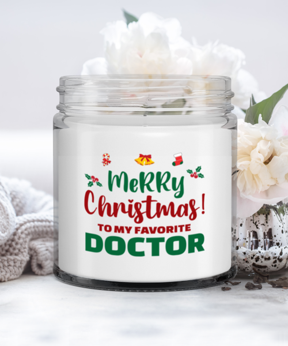 Doctor Christmas Candle - Merry Christmas To My Favorite - Funny 9 oz Hand