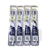 4 Pack Oral-B Medium Cross Action Toothbrushes 90% Plaque Removal - €20,83 EUR
