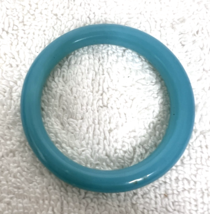 Vintage Teal Blue Peking Glass Hoop Ring Sewing Basket Handle Bead 1 1/2" - $14.36