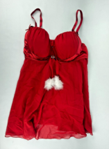 Cinema Etoile Womens Santa Sheer Babydoll Panty Set Christmas Lingerie L... - £19.29 GBP