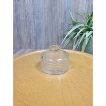 Vintage Ink Bottle, Glass Round Small Ribbed - £13.46 GBP