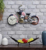 Bike Designer Roman Numeral Analog Quartz Wall Clock For Decor - £44.58 GBP