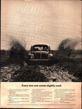 1968 VW VOLKSWAGEN Bug Beetle splashing through mud puddle Vintage Print... - £19.27 GBP