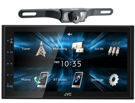 JVC KW-M150BT 6.8&quot; Touchscreen Digital Media Receiver + Rearview Cam XV-95BK - £210.73 GBP