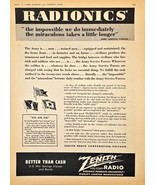 1943 ZENITH RADIO - RADIONICS - Buy War Bonds and Stamps -Vintage Print ... - $225.69 MXN