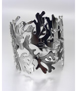 UNIQUE Antique Gun Metal Coral Motif Cuff Bracelet - $18.99
