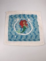 Vintage Little Mermaid Ariel Washcloth Walt Disney 11&quot; x 11&quot; - $9.89