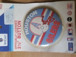 90s Houston Oilers 3 1/2 in Button Wincraft - $9.99