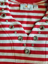 Quacker Factory ~ 2 Piece Women&#39;s Size XXS Red Striped T-shirt &amp; Crop Pant Set - £20.86 GBP