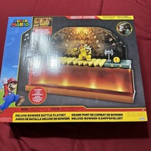 Nintendo Super Mario Bros Deluxe Bowser Battle Action Figure Playset New - £8.17 GBP