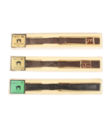 3 Vintage NOS Leather Watch Bands 11mm Brown Calf Leather Brass Hardware - €21,76 EUR