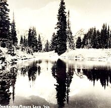 RPPC Mount Rainier And Mirror Lake Ellis 1920s Washington Pacific NW PCBG6C - $18.07 CAD